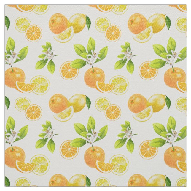 Tela Naranjas artísticos de frutas cítricas y Patten de (Retal)