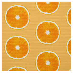 Tela Naranjas de arte pop - naranja pastel