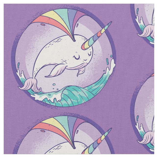 Tela Narwhal mágico (De cerca)