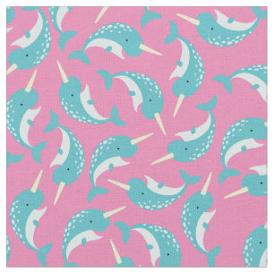 Tela Narwhals Cute niños bebé Chicas rosados de guarder