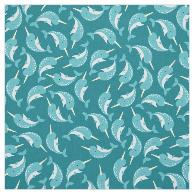 Tela Narwhals Cute Niños Nursera Infantil (Retal)