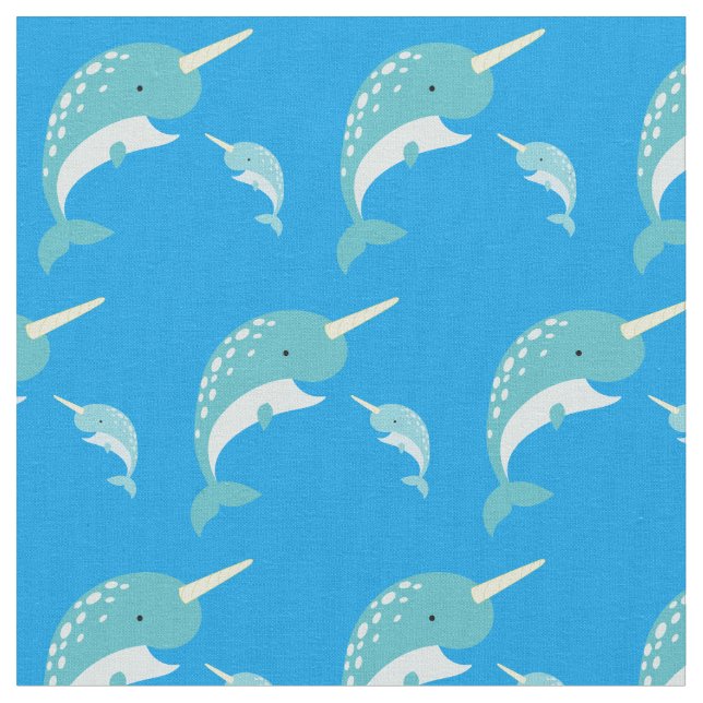 Tela Narwhals Cute Personalizados Kids (De cerca)