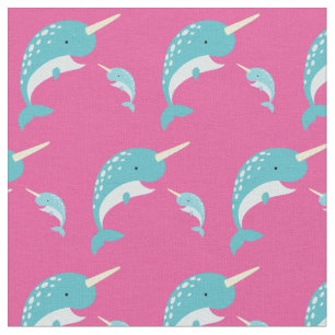 Tela Narwhals Personalizados niños Chicas rosados