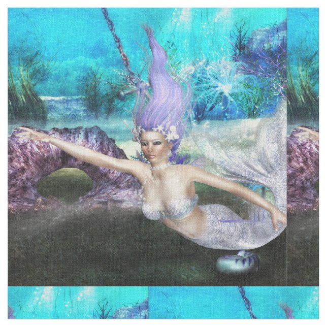 Tela Natación de la sirena (De cerca)