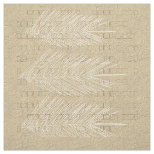 Tela Naturales Palm Crema hojas dibujo textura de papel