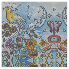 Tela Naturaleza de la luna azul