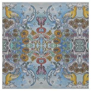 Tela Naturaleza de la luna azul