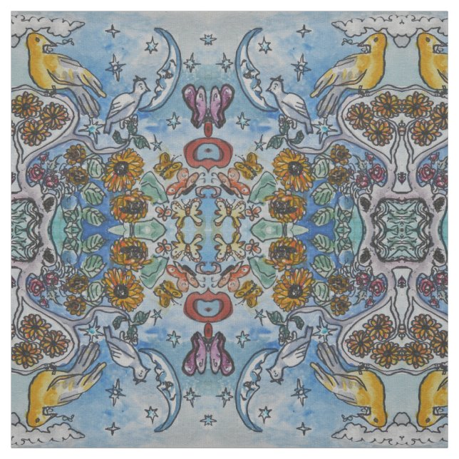 Tela Naturaleza de la luna azul (Retal)