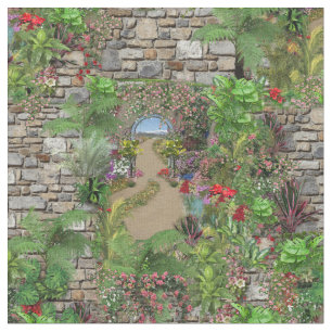 Tela Naturaleza interior y exterior en flor