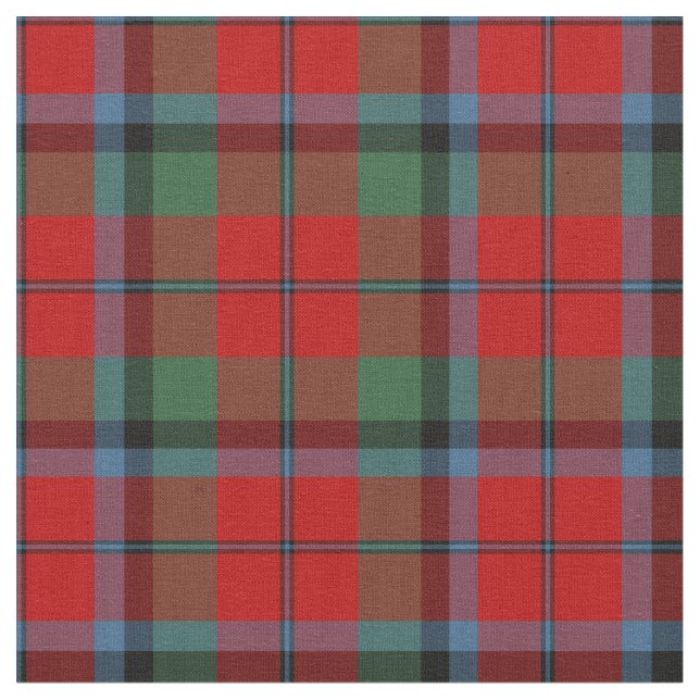Tela Naughton - MacNaughton Tartan Pattern Red Plaid (De cerca)