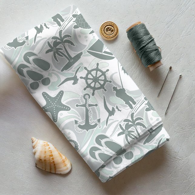 Tela Nautical Beach Pattern Olive ID839 (Subido por el creador)