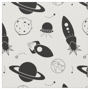 Tela nave espacial con cohetes