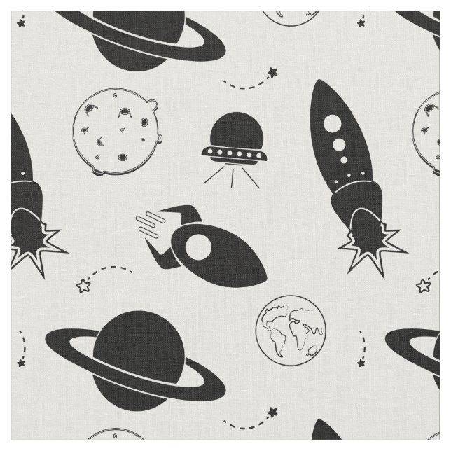 Tela nave espacial con cohetes (De cerca)