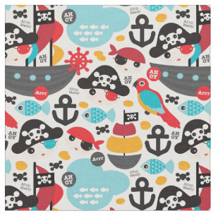 Tela Navegación retra del ilustracion de los piratas