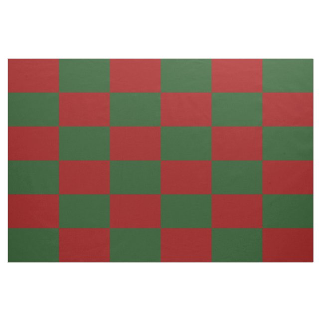Tela Navidad a cuadros rojo y verde de los rectángulos (Yarda)