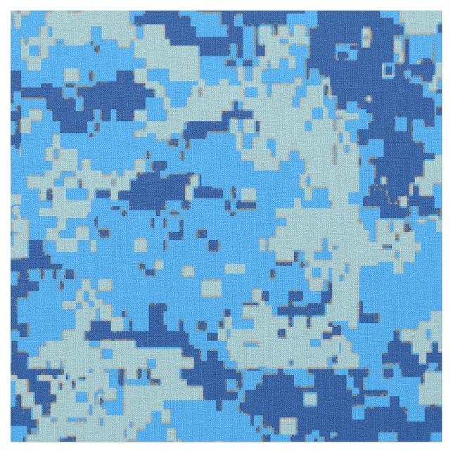 Tela Navidad azul - camuflaje azul (De cerca)