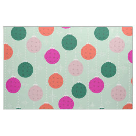 Tela Navidad con tema de Pickleball en menta y rosa