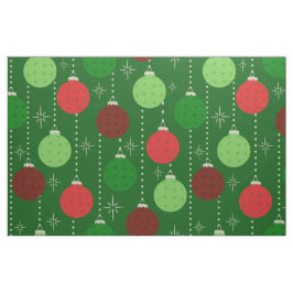 Tela Navidad con temática de pickleball roja y verde