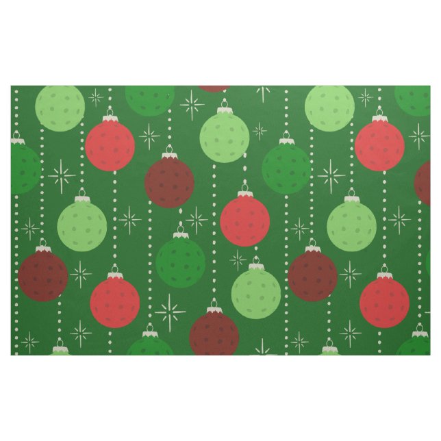 Tela Navidad con temática de pickleball roja y verde ("Cuarto gordo" (fat quarter))