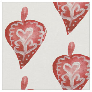 Tela Navidad Juguetes corazones rojos