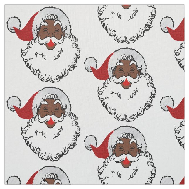Tela navidad negro santa claus (Retal)