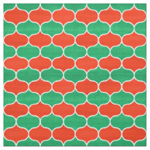 Navidad rojo y modelo geométrico verde de Ogee