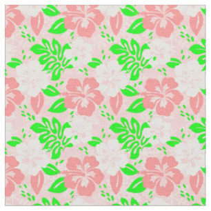 Tela navidad rosa luau hibisco hawaiano floral navidad