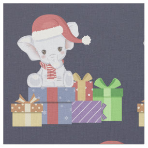Tela Navidades Adorables Baby Elephant