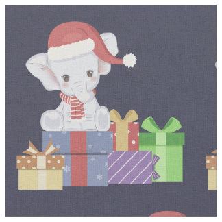 Tela Navidades Adorables Baby Elephant
