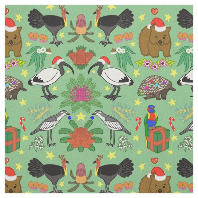 Tela Navidades australianos Fabric (Retal)