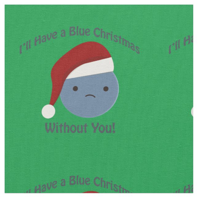 Tela Navidades azules sin ti azul (De cerca)