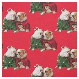 Tela Navidades Bulldoges en suéter