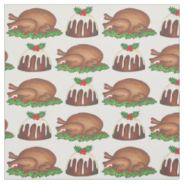 Tela Navidades cenan comida turca de plumas pudín navid