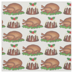 Tela Navidades cenan comida turca de plumas pudín navid