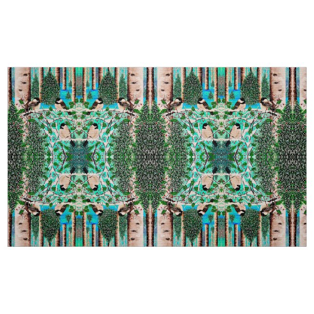 Tela Navidades Chatter Chickadees Fabric 1 ("Cuarto gordo" (fat quarter))