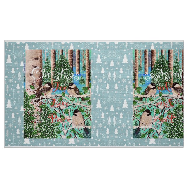Tela Navidades Chickadee Chatter Fabric 2 ("Cuarto gordo" (fat quarter))