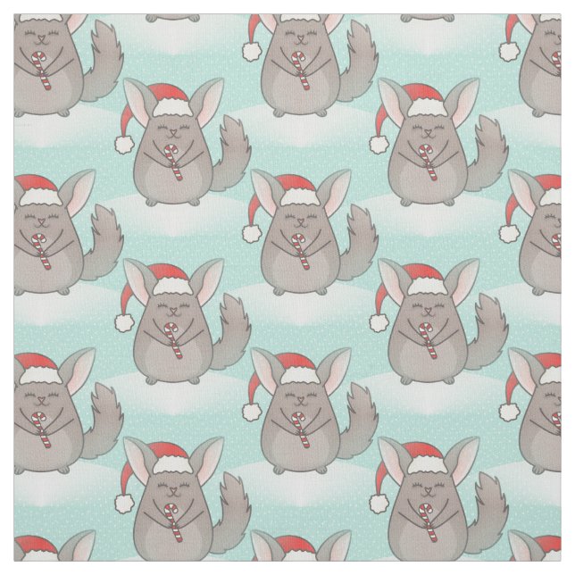 Tela navidades chinchillas xmas fabric (Retal)