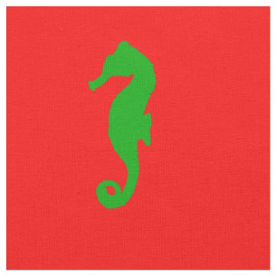 Tela Navidades Costeros Rojos Y Verdes Decoran Caballo
