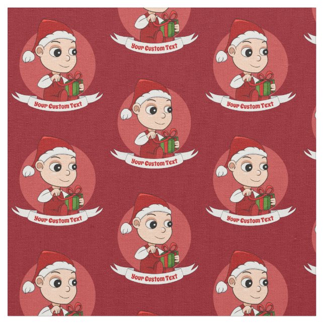 Tela Navidades de bebé personalizado Fabric (De cerca)