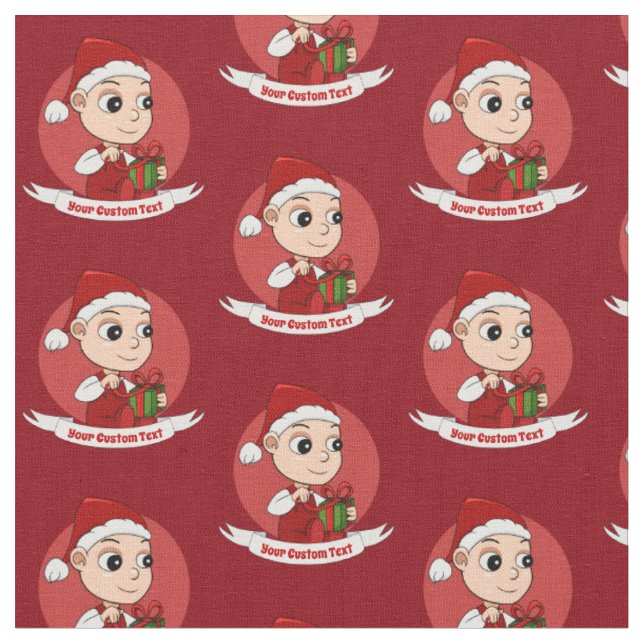 Tela Navidades de bebé personalizado Fabric (De cerca)