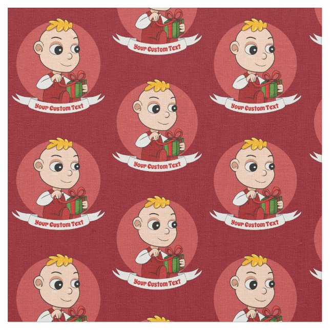 Tela Navidades de bebé personalizado Fabric (De cerca)