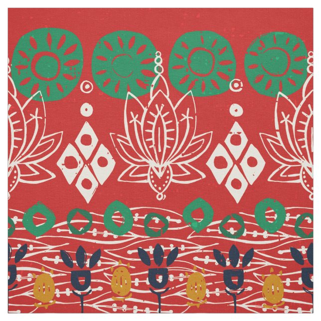 Tela navidades de bloques de loto (Retal)