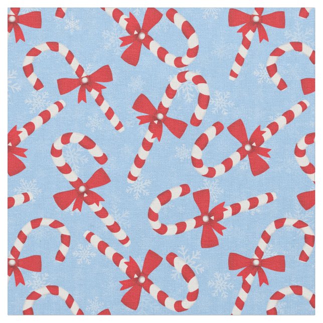 Tela Navidades de Candy Cane (De cerca)