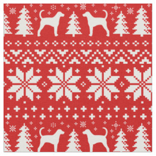 Tela Navidades de foxhound Silhouettes de vacaciones pa