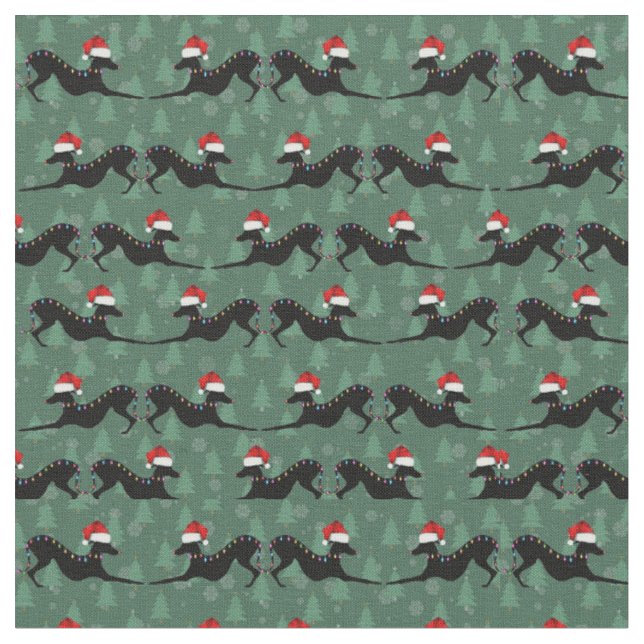 Tela Navidades de Greyhound de Italia (De cerca)