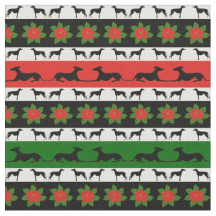 Tela Navidades de Greyhound Silhouettes
