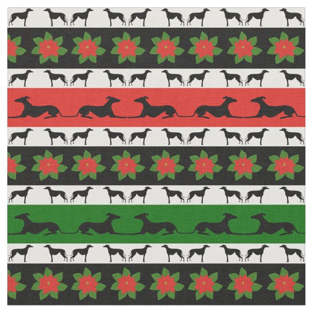 Tela Navidades de Greyhound Silhouettes (De cerca)