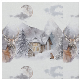 Tela Navidades de invierno de tierras altas entramado