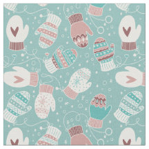 Navidades De Invierno Mittens Patrón, Mint