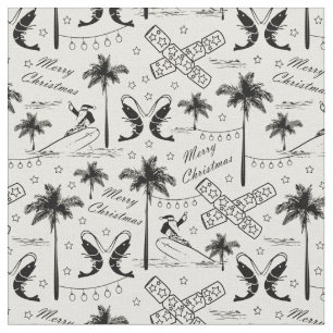 Tela Navidades de la tropical Australia Black Toile 